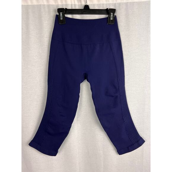 Lululemon Leggings Flow & Go Crop Seamless Tight Hero Blue Athletic Yoga Running - Picture 3 of 7